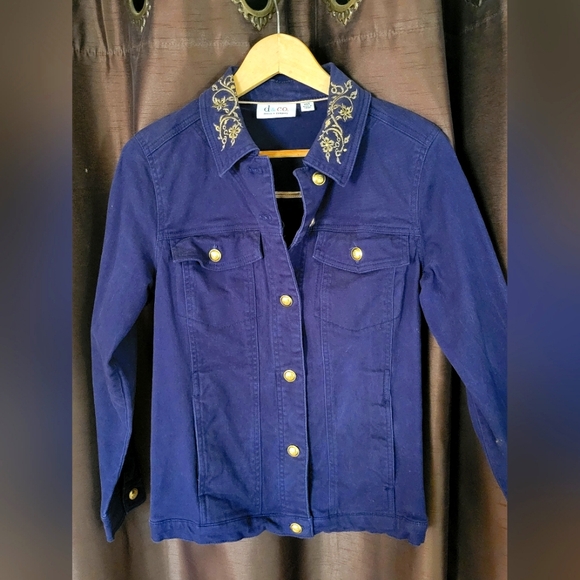 Denim & Co. Embroidered Jacket - Picture 1 of 5